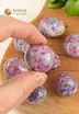 Pink Tourmaline & Lepidolite in Pegmatite Tumbled Stones