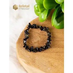 Gold Obsidian Chip Bracelet