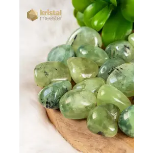 Prehnite with Epidote Tumbled Stones