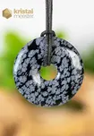 Sneeuwvlok Obsidiaan donut - 40mm