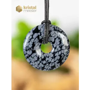 Snowflake Obsidian Donut - 40 mm
