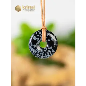 Snowflake Obsidian donut - 30 mm