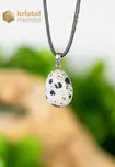 Dalmatian Jasper Pendant with silver loop