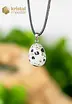 Dalmatian Jasper Pendant with silver loop