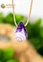 Amethyst in Quartz pendant - drilled