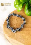 Snowflake Obsidian Chip Bracelet