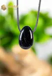 Black Tourmaline pendant, drilled - no. 1