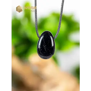 Black Tourmaline pendant, drilled - no. 1