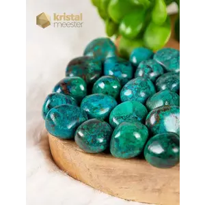 Chrysocolla trommelstenen - maat S