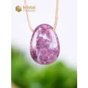 Lepidolite Pendant, drilled - no. 1