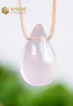 Rose Quartz Drop Shaped Pendant - no. 3