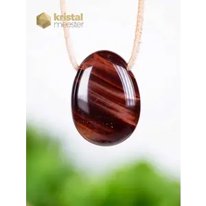 Red Tiger Eye Pendant, drilled - no. 1