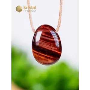 Red Tiger Eye Pendant, drilled - no. 2
