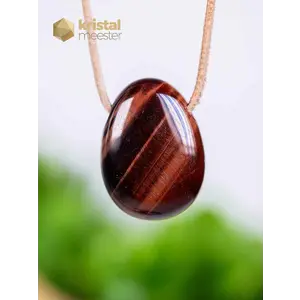Red Tiger Eye Pendant, drilled - no. 3