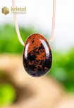 Mahogany Obsidian Pendant, drilled - no. 1