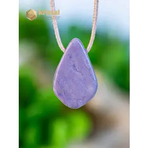 Lavender Jade pendant, drilled - no. 2