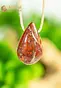 Jasper Brecciated Drop Shaped Pendant - no. 3