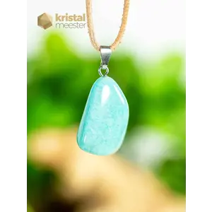 Amazonite EX Pendant with silver loop - no. 1