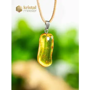 Amber Pendant with Silver loop - no. 2