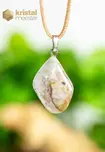 Crazy Lace Agate Pendant with silver loop - no. 1