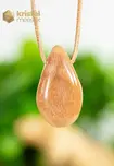 Moonstone Apricot Drop Shaped Pendant - no. 3