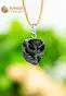 Black Tourmaline Raw pendant with silver loop - no. 1