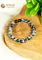 Snowflake Obsidian Ball Bracelet - 8 mm