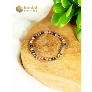 Rhodonite Ball Bracelet - 4 mm