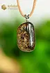 Bronzite Pendant with silver loop - no. 1