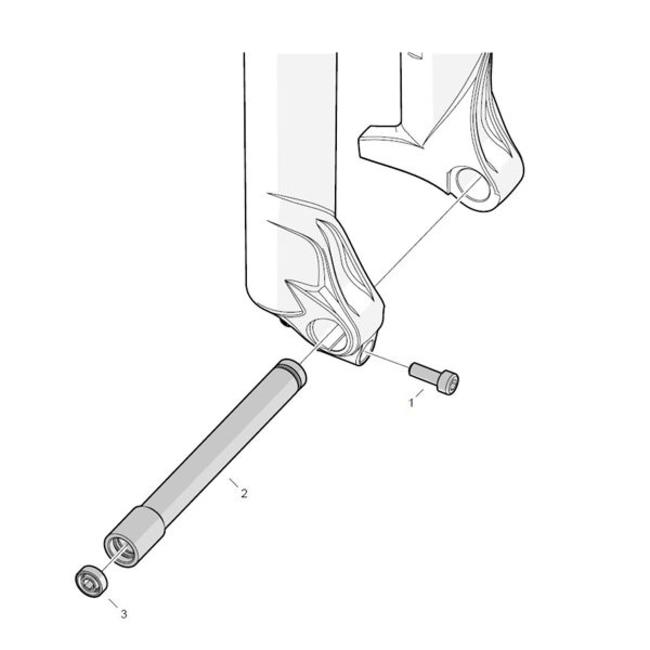 OHLINS RXF36 FORK AXLE AND HARDWARE (18870-01) 15 x 110 BOOST