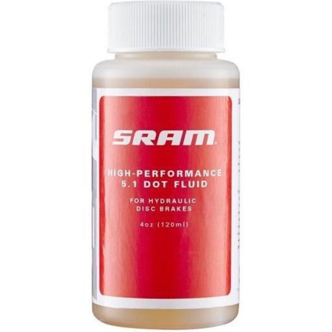 SRAM HYDRAULIC BRAKE FLUID 4OZ / CA. 120ml BOTTLE, DOT 5.1