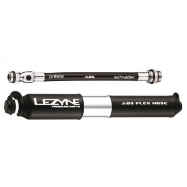 Lezyne mini pump CNC Pressure Drive, Small, glossy black, 120PSI, 17.0cm