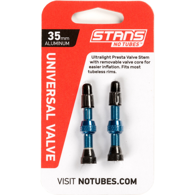 STAN'S NOTUBES UNIVERSAL VALVE, PRESTA ALUMINUM 44mm blue