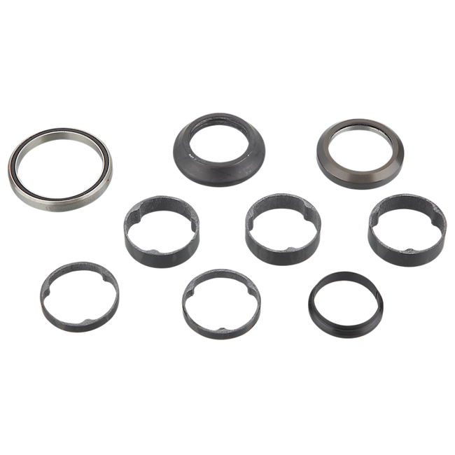 STEUERSATZ AETHOS INTEGRATED, 1-1/8" UPPER, 49.5ODX40.5IDX6.5 LOWER,  CARBON SPACERS