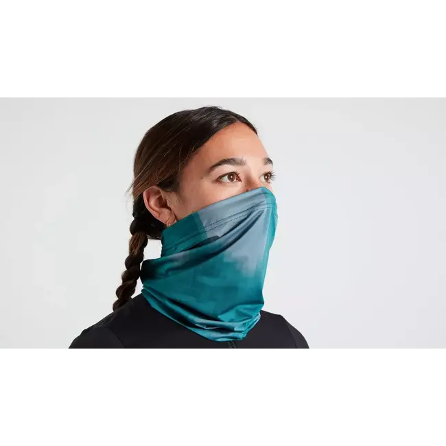 DISTORTION NECK GAITER TROPICAL TEAL ONE SIZE