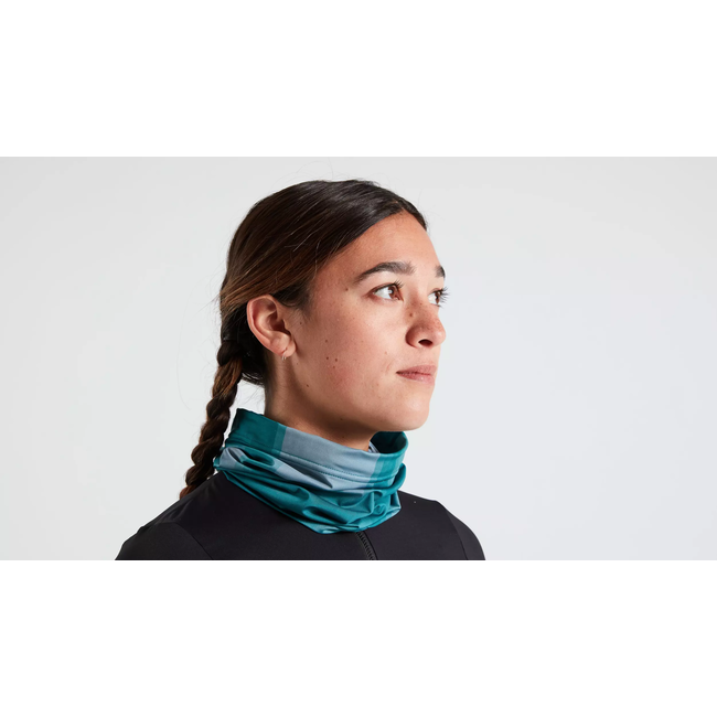 DISTORTION NECK GAITER TROPICAL TEAL ONE SIZE