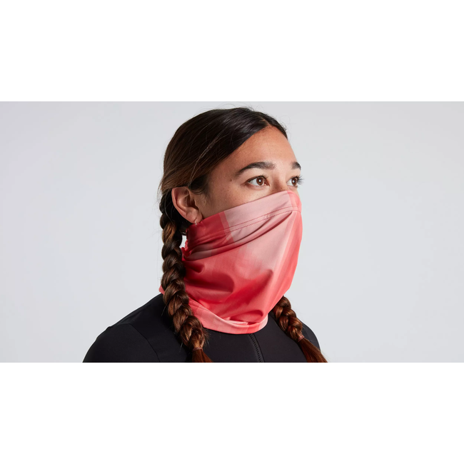 DISTORTION NECK GAITER VIVID CORAL ONE SIZE