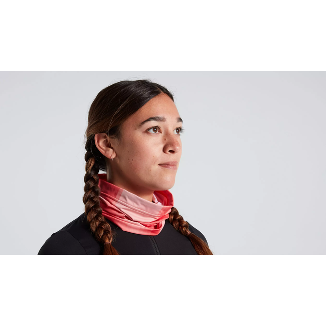 DISTORTION NECK GAITER VIVID CORAL ONE SIZE