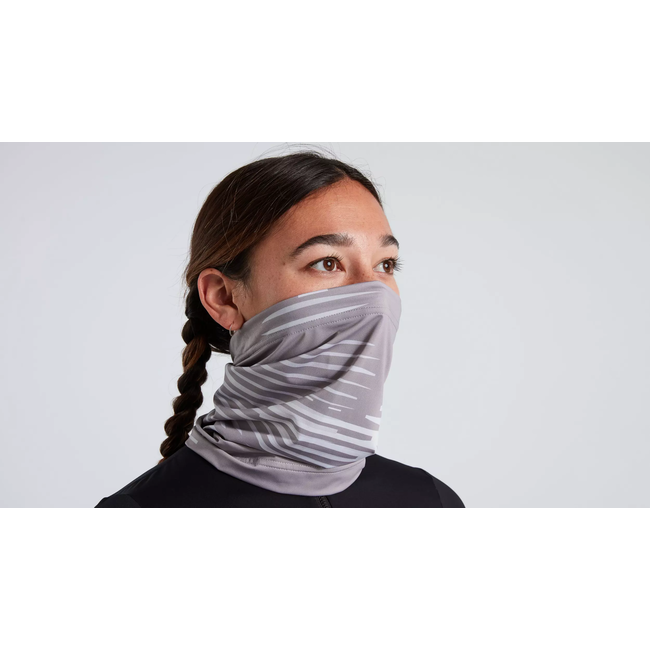 BLUR NECK GAITER SILVER ONE SIZE
