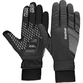 GripGrap Ride Hi-Vis Windproof Winter Glove black Large