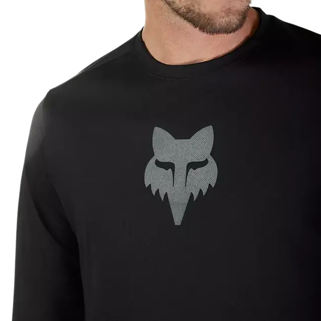 RANGER FOX HEAD LONG SLEEVE SHIRT BLACK