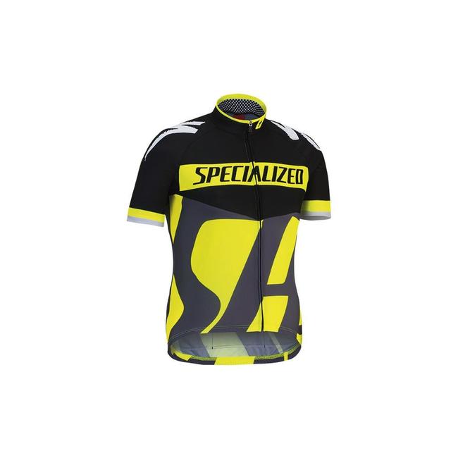 SPECIALIZED KID PRO RACING JERSEY SS BLK/GRY/YEL M