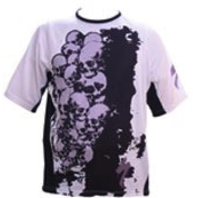 TERRA SKULL SLS JERSEY WHT/ BLK Large