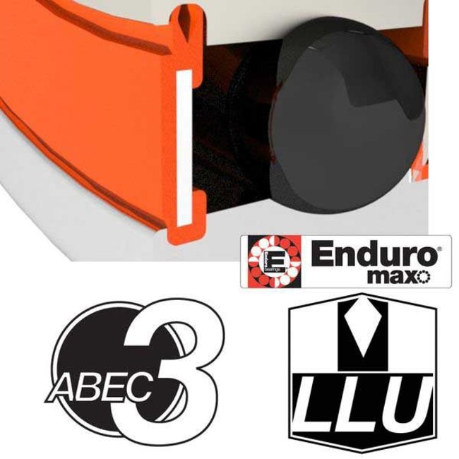 ENDURO BEARINGS 698 LLU ABEC 3 MAX Lager, 8 x 19 x 6 698LLUMAX