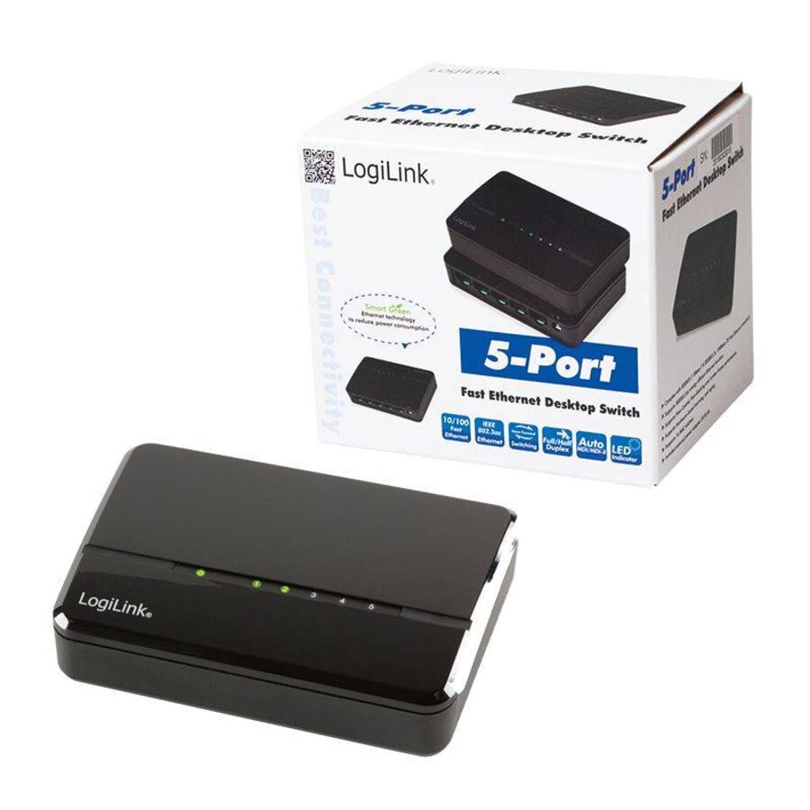 5-POORTS ETHERNET SWITCH 10/100 MBPS