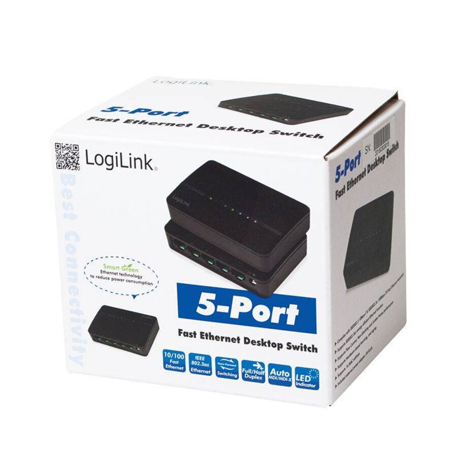 5-POORTS ETHERNET SWITCH 10/100 MBPS