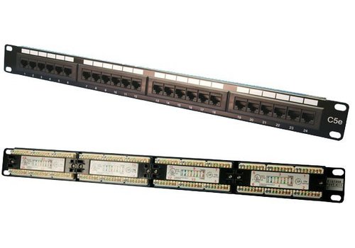 Patchpanel 24 Poorts CAT5E RJ45