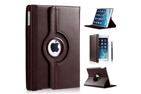 iPadspullekes.nl iPad Air hoes 360 graden bruin leer