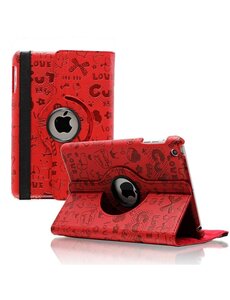 iPadspullekes.nl iPad mini 360 graden hoes Trendy leer rood