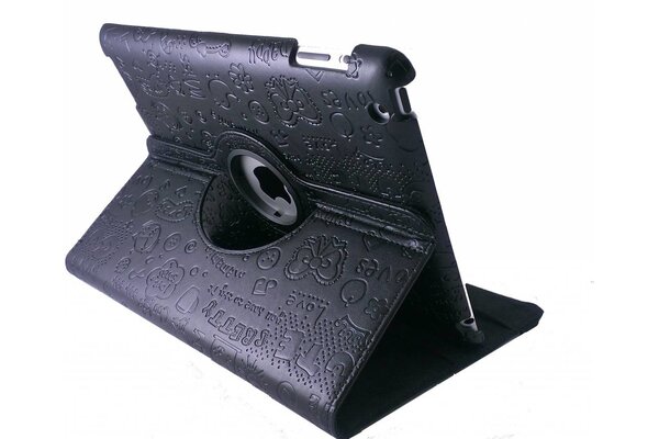 iPadspullekes.nl iPad mini 360 graden hoes Trendy leer zwart